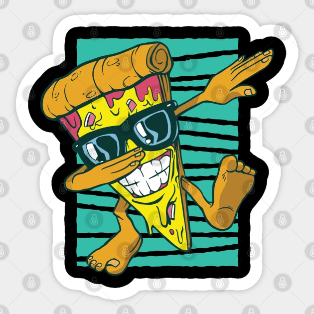 Pizza Dabbing Sticker by Safdesignx